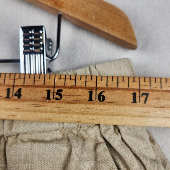 Quince 100% European Linen Pants Women’s SZ XL Beige Cropped Pockets - Picture 10 of 12